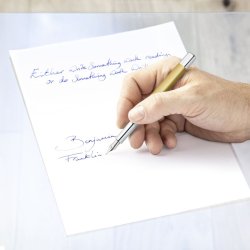 Staedtler Fyldepen - Triplus fine - guld - (bl skrift)